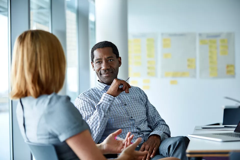 Colleagues Chatting