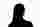 Young Woman Look Ahead Flowing Hair Horizontal Silhouette Front View 80115443